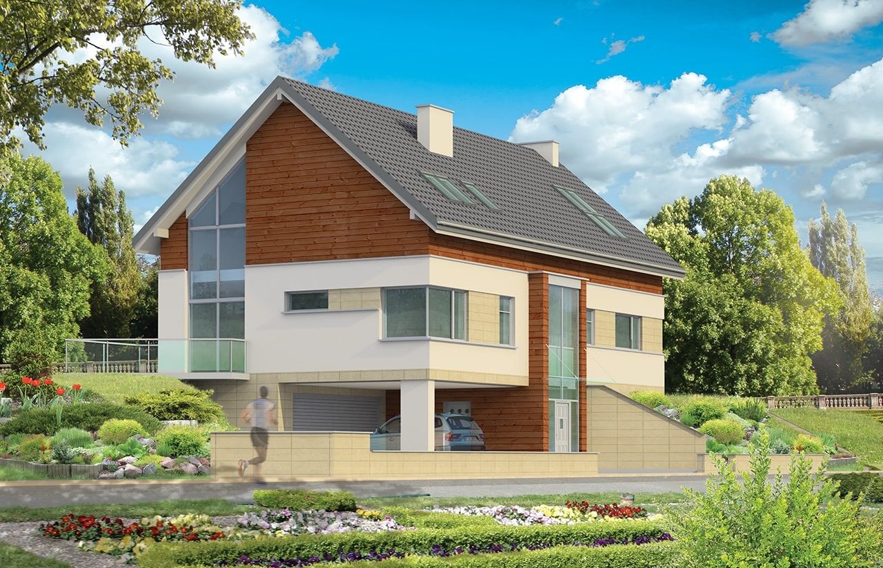 projekt-domu-dom-na-gorce-wizualizacja-front-lustro